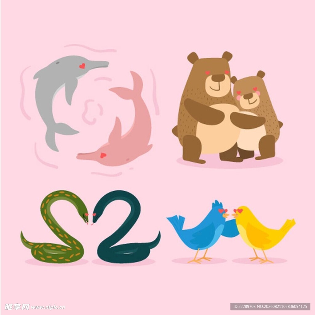 可爱动物插画集合