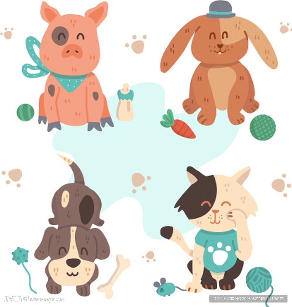 可爱萌宠插画