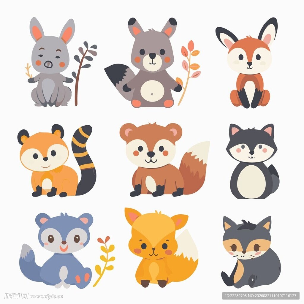 可爱小动物插画集合