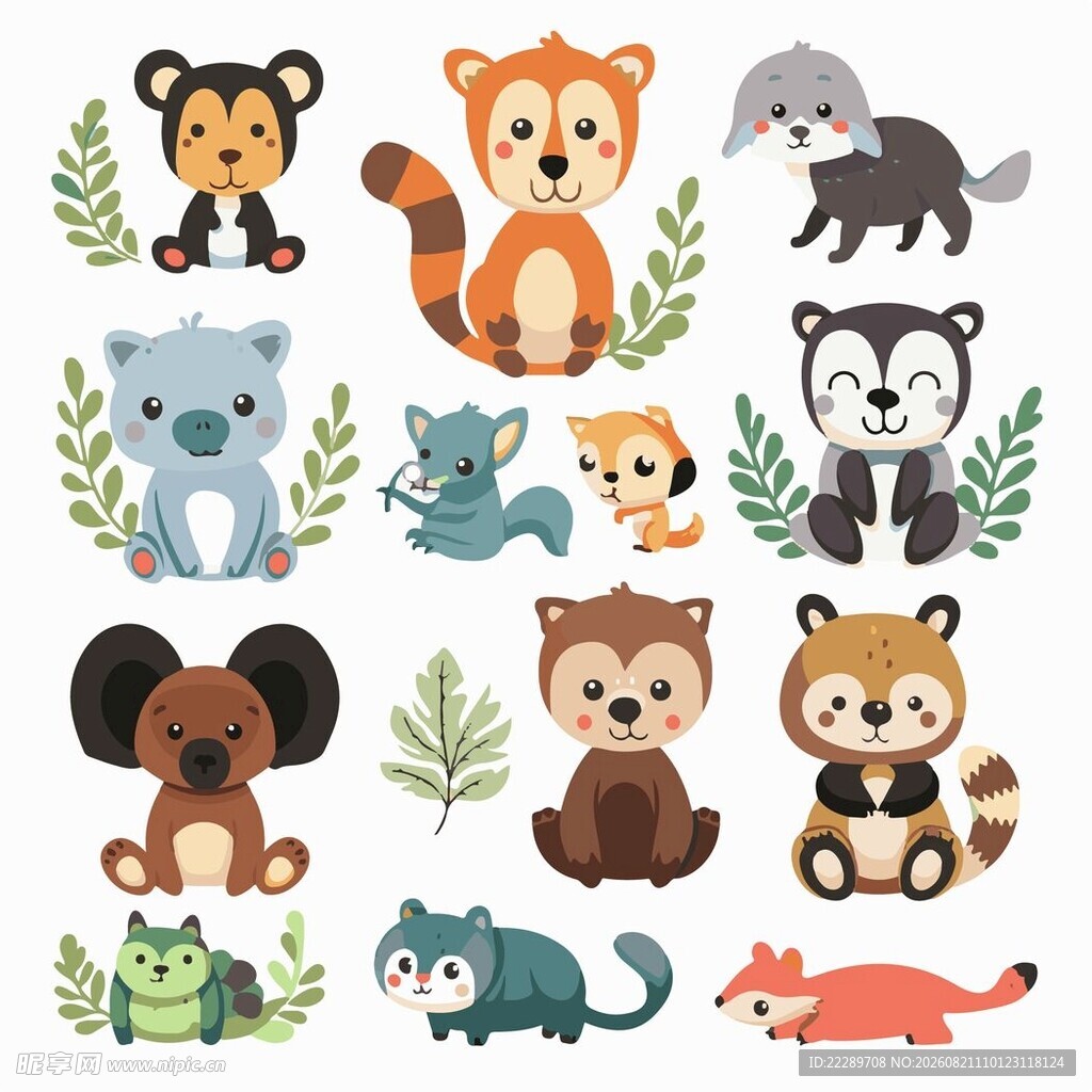 可爱动物插画集合
