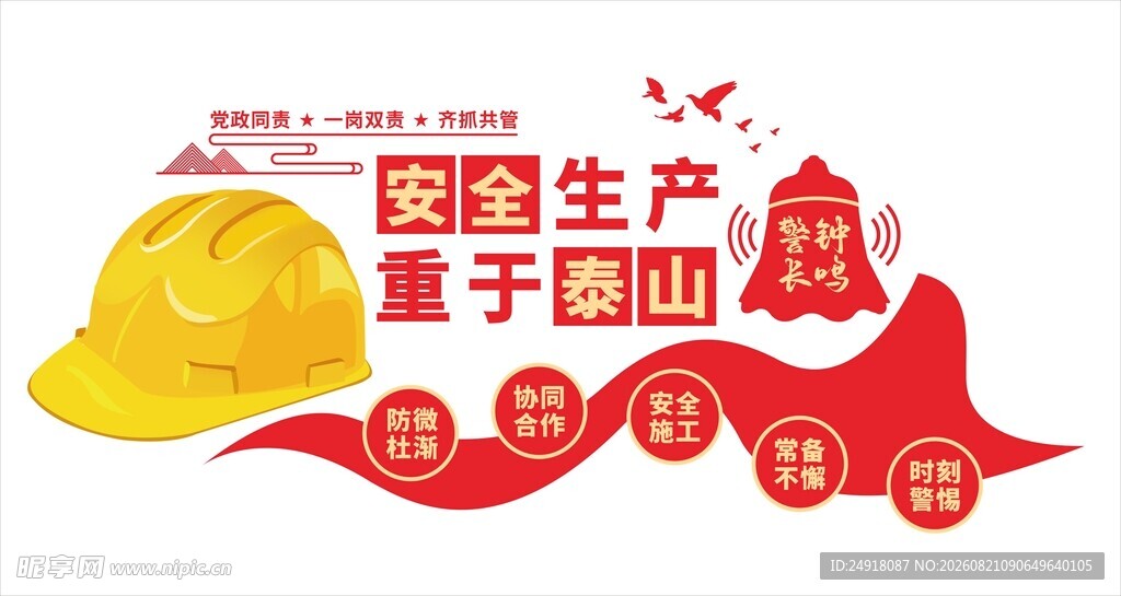 安全生产标语口号背景文化墙