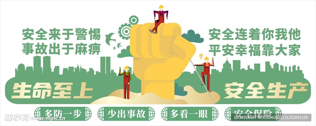 安全生产标语口号背景文化墙