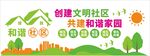 文明和谐社区城市创建文化墙标语