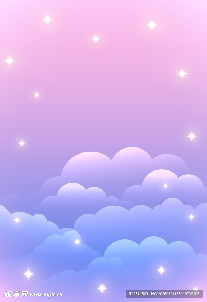 梦幻星空云朵