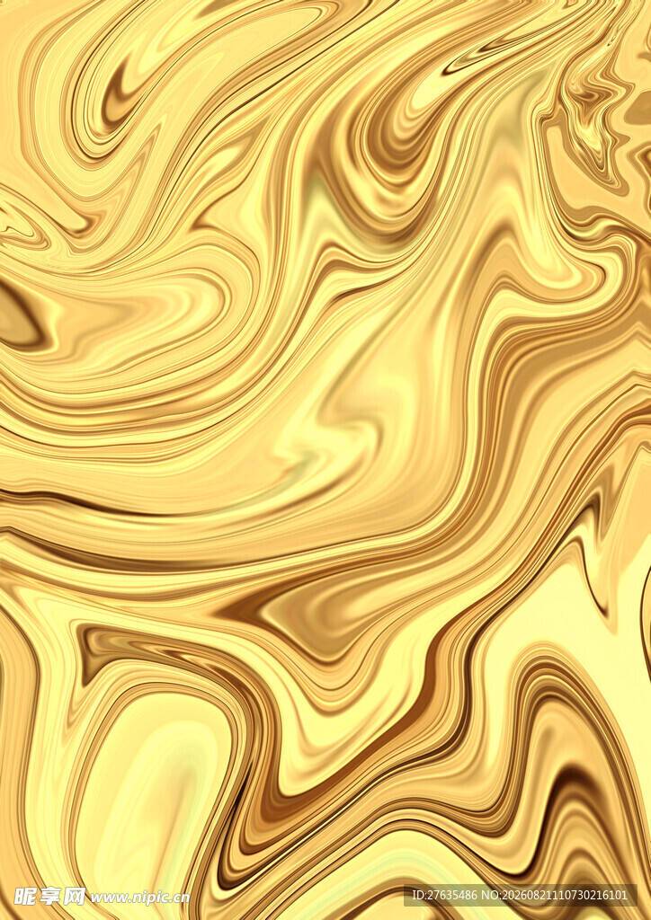 金色流体纹理背景图案