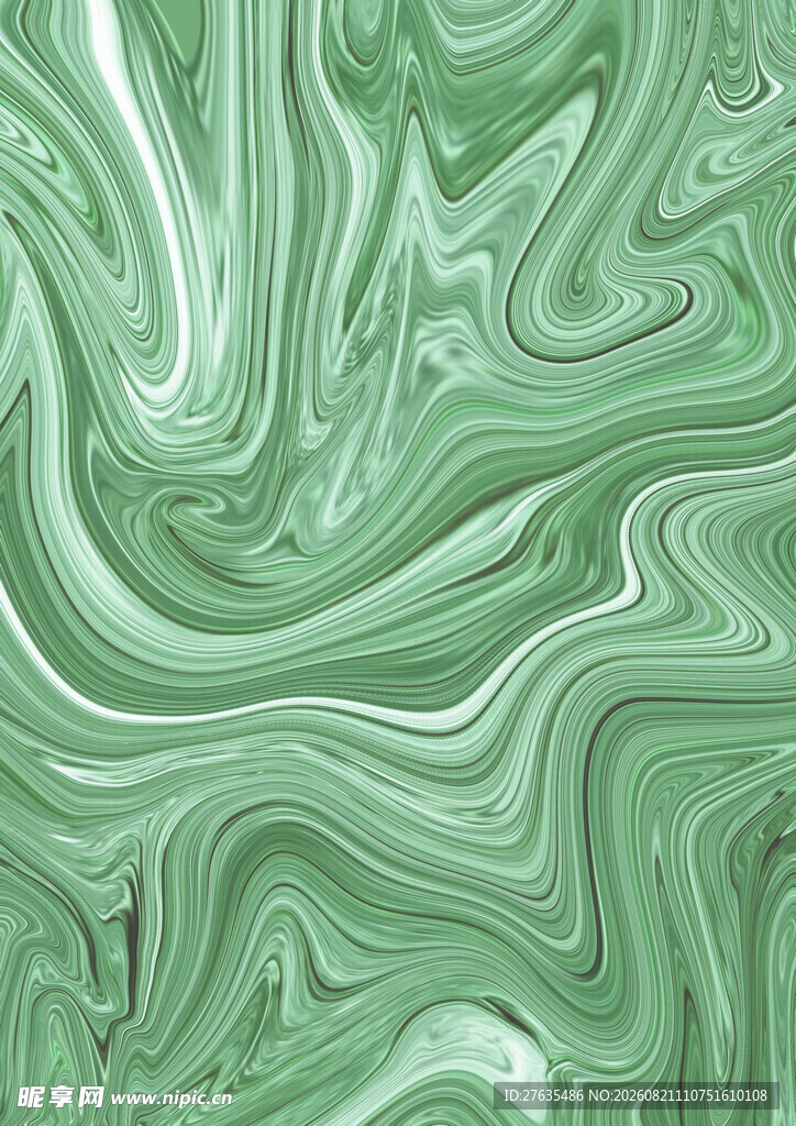 绿色流体纹理抽象背景图