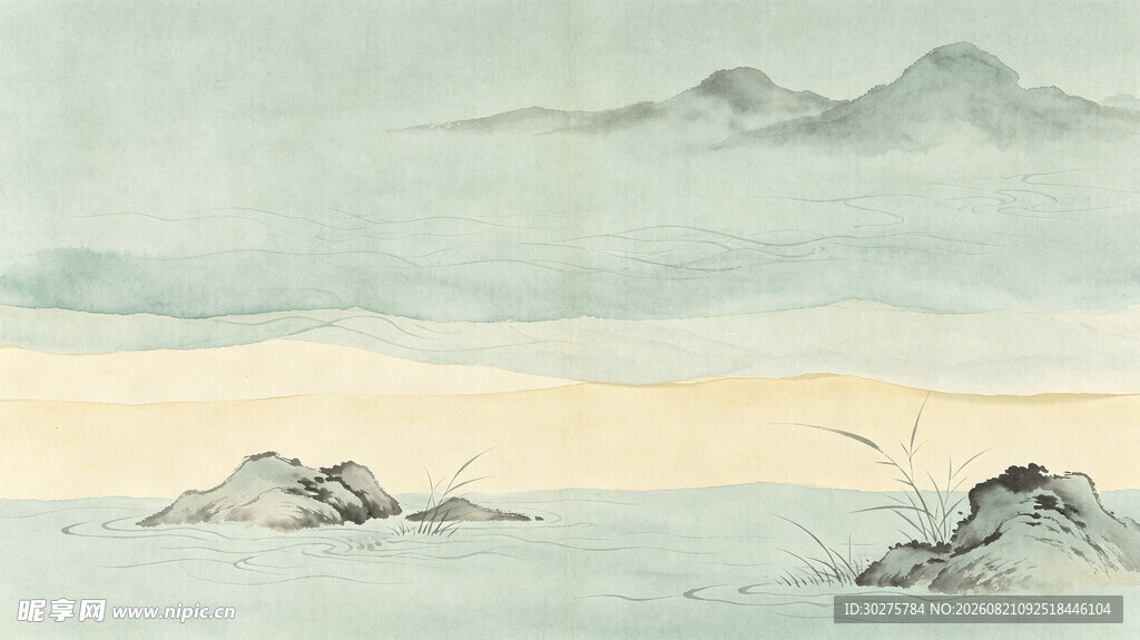 水墨山水图景