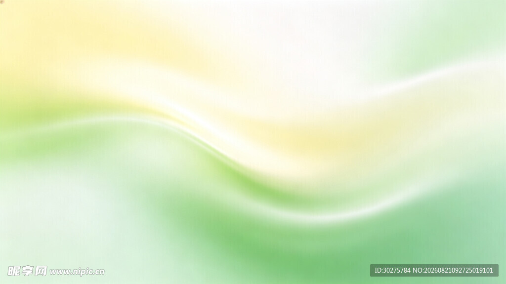 淡绿黄渐变梦幻波浪背景