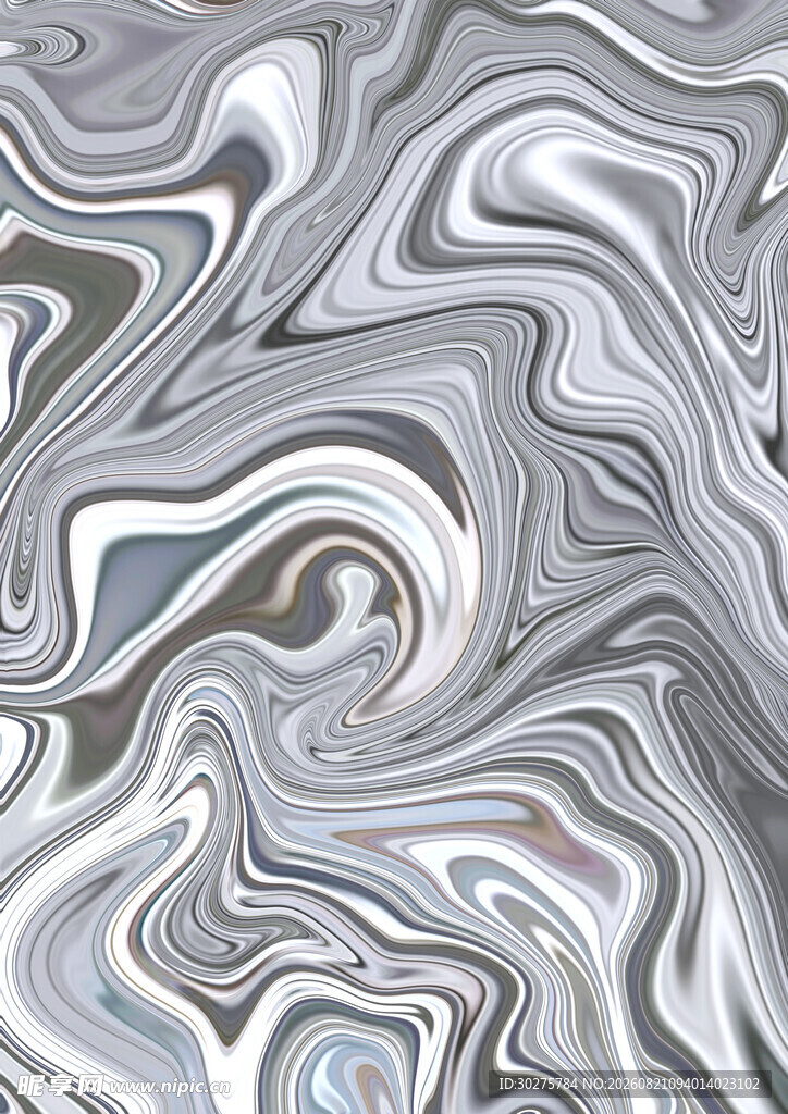灰白流体艺术纹理图案