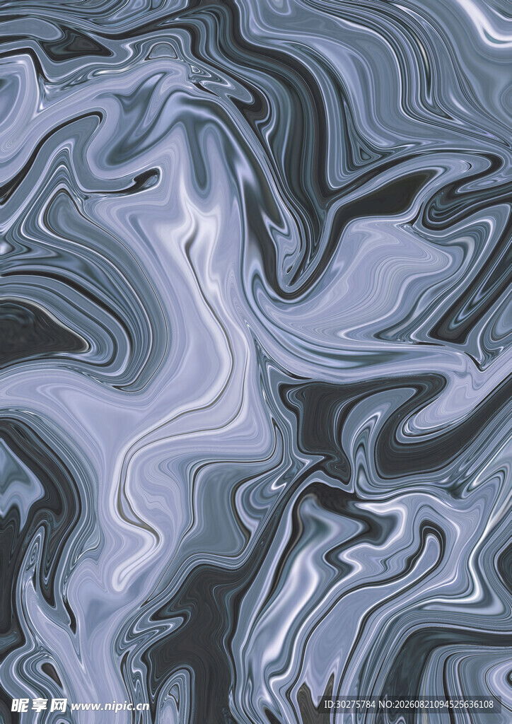 蓝黑抽象流体纹理图案