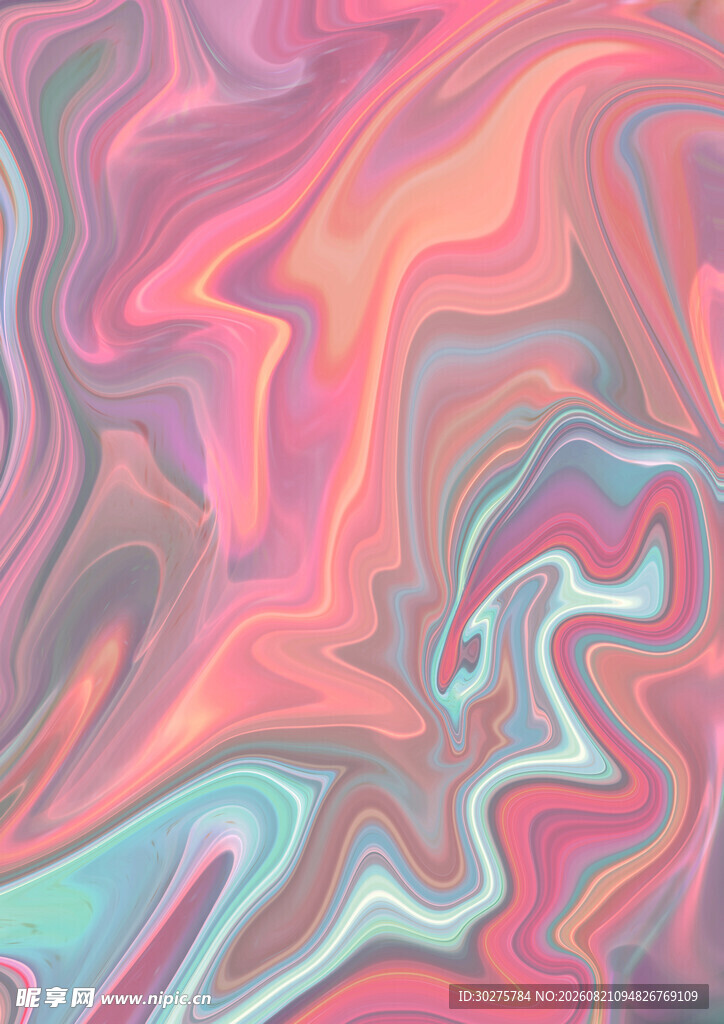 梦幻流体渐变抽象艺术图案