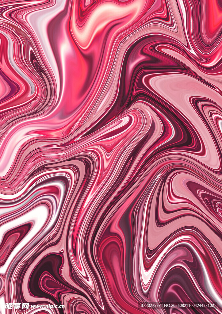 梦幻粉色流体纹理图案