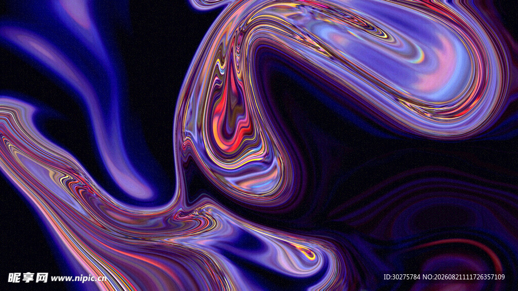 梦幻炫彩流体艺术图案
