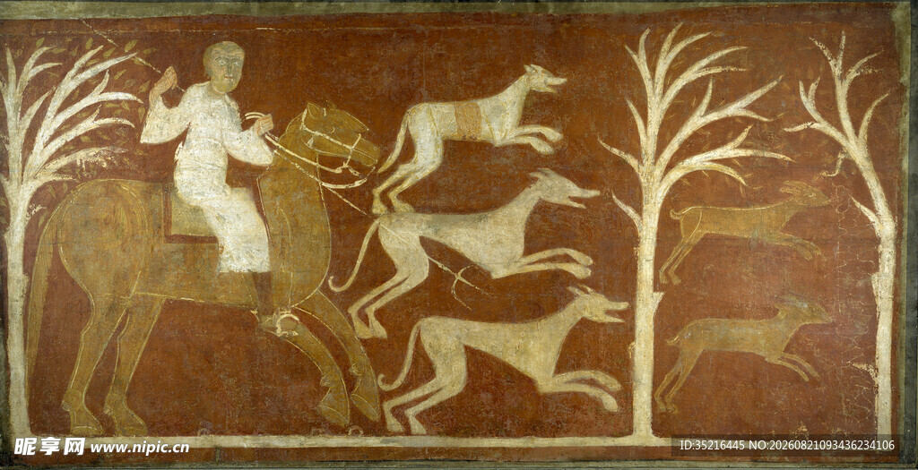 古代狩猎场景艺术刻画