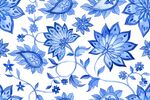 青花花卉底纹