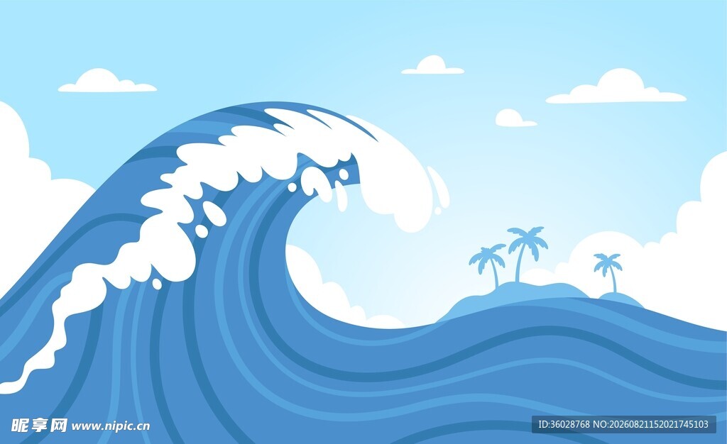海浪背景