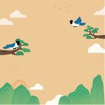 国风山水插画