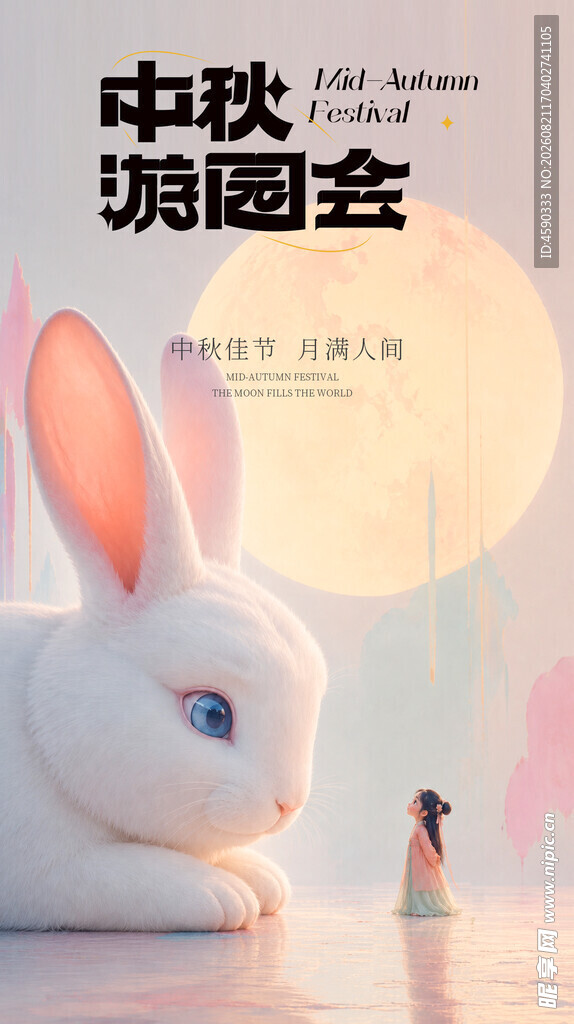 中秋节卡通海报