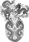 传统双龙图案艺术设计