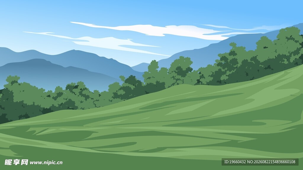 山野风景插画