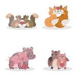 可爱动物插画集合