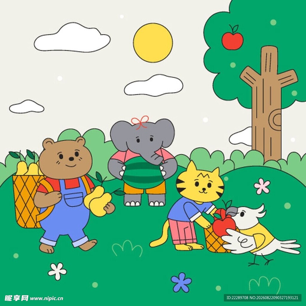动物们的欢乐野餐时光