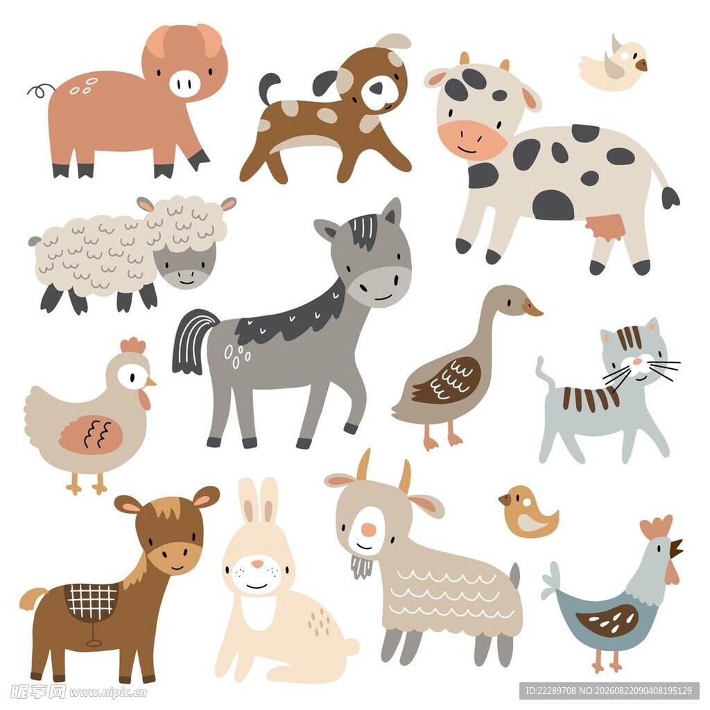 可爱动物插画集合