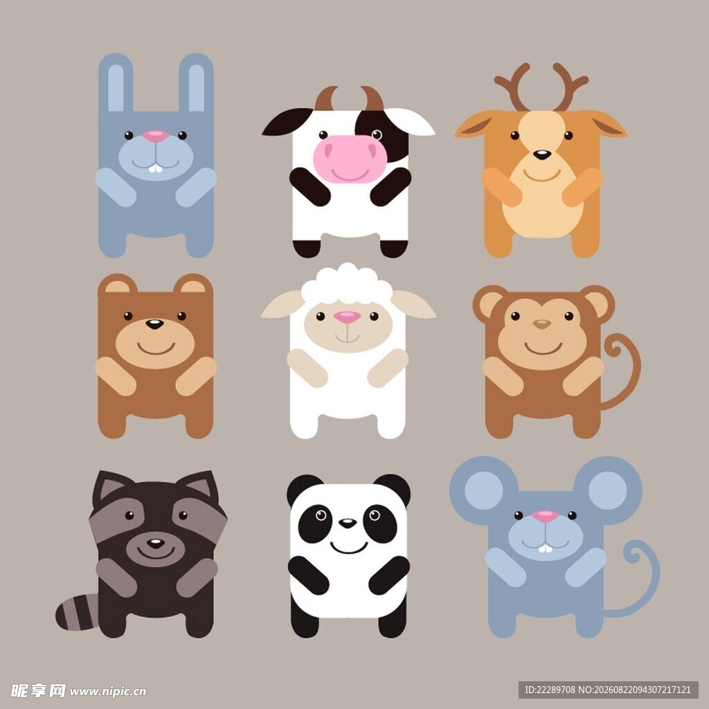 可爱动物卡通形象集合