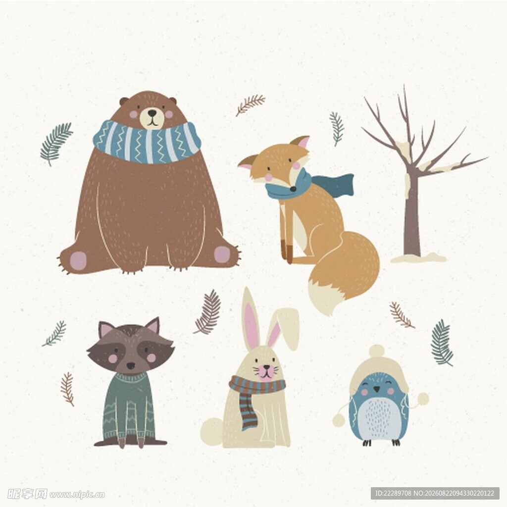 可爱动物插画集合