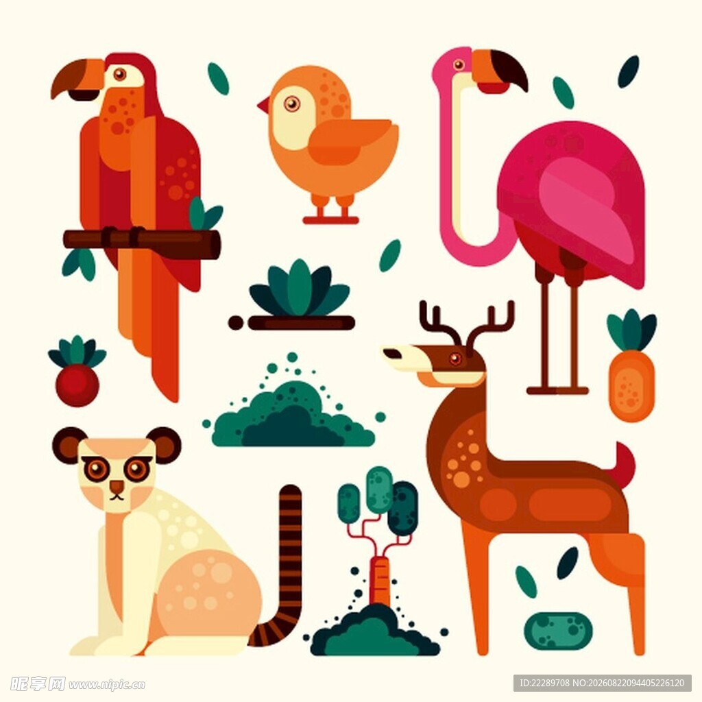 可爱动物插画集合