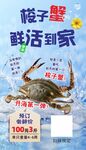 梭子蟹促销海报素材