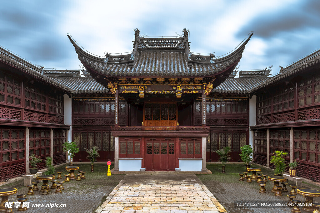 中式传统庭院古建筑景观