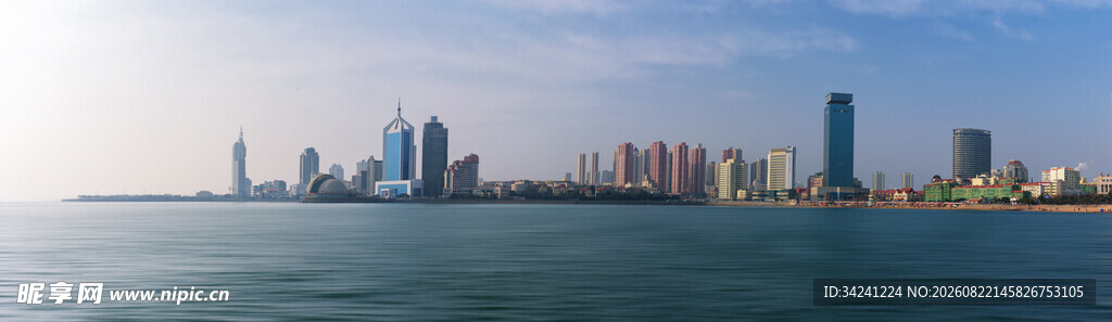 迪拜城市天际线海景风光
