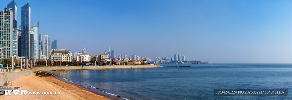 海滨城市美丽海岸线景观