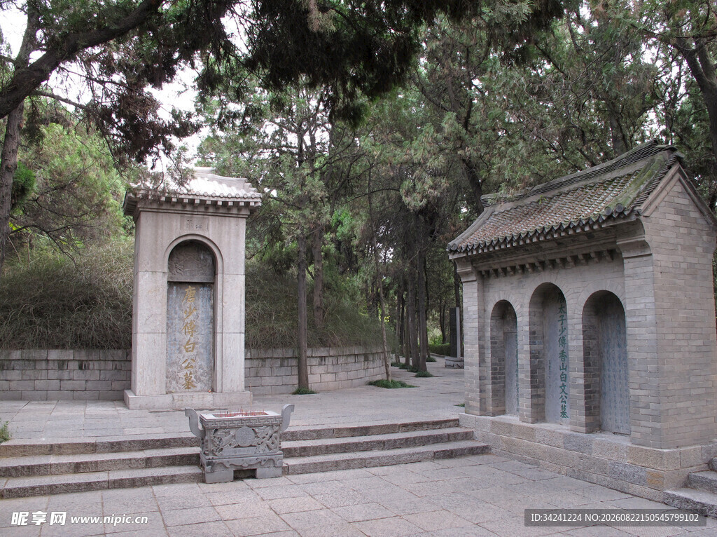 古朴中式建筑庭院景观
