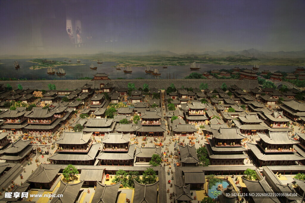 俯瞰古代建筑群景观