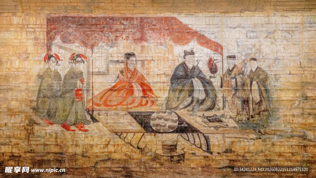 古代人物壁画场景