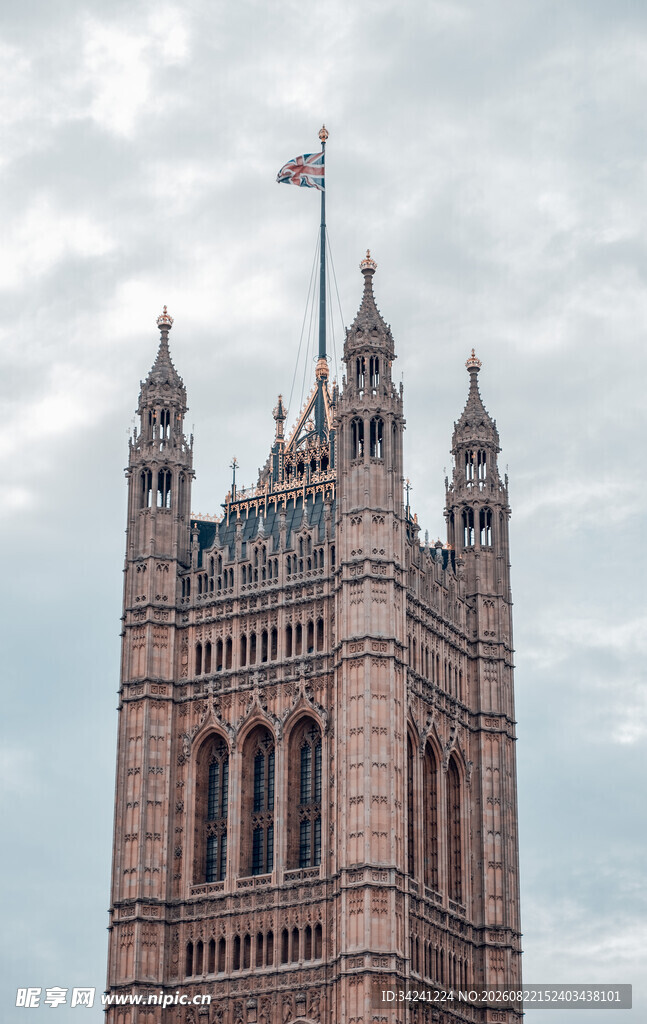 英国议会大厦塔楼景观