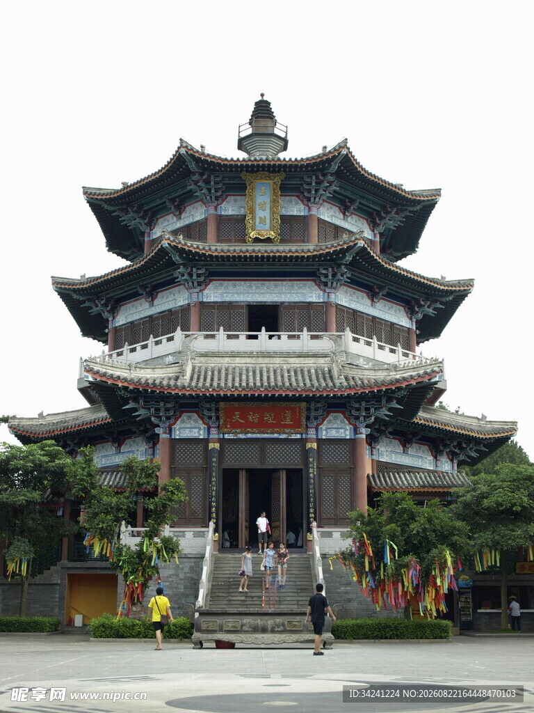中式古建筑塔楼景观