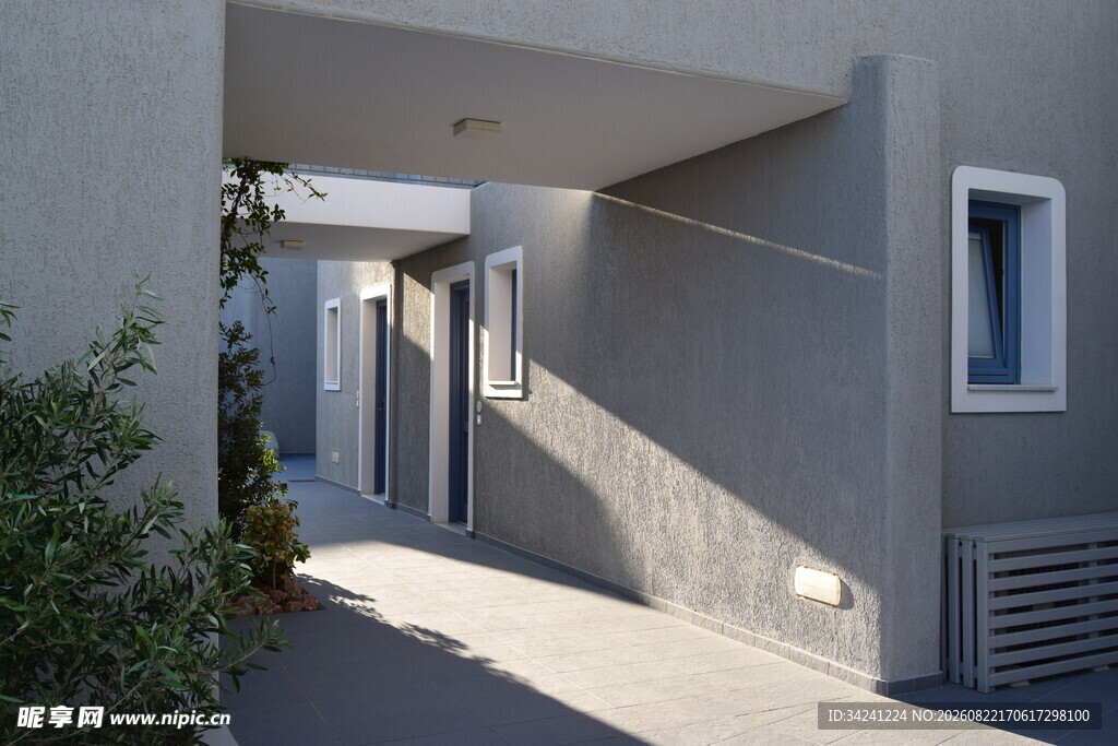 现代简约风格建筑走廊
