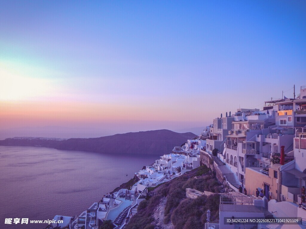 圣托里尼美丽海岸风景