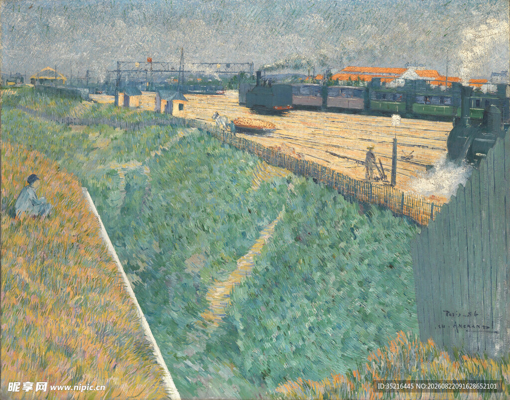 田野风光油画