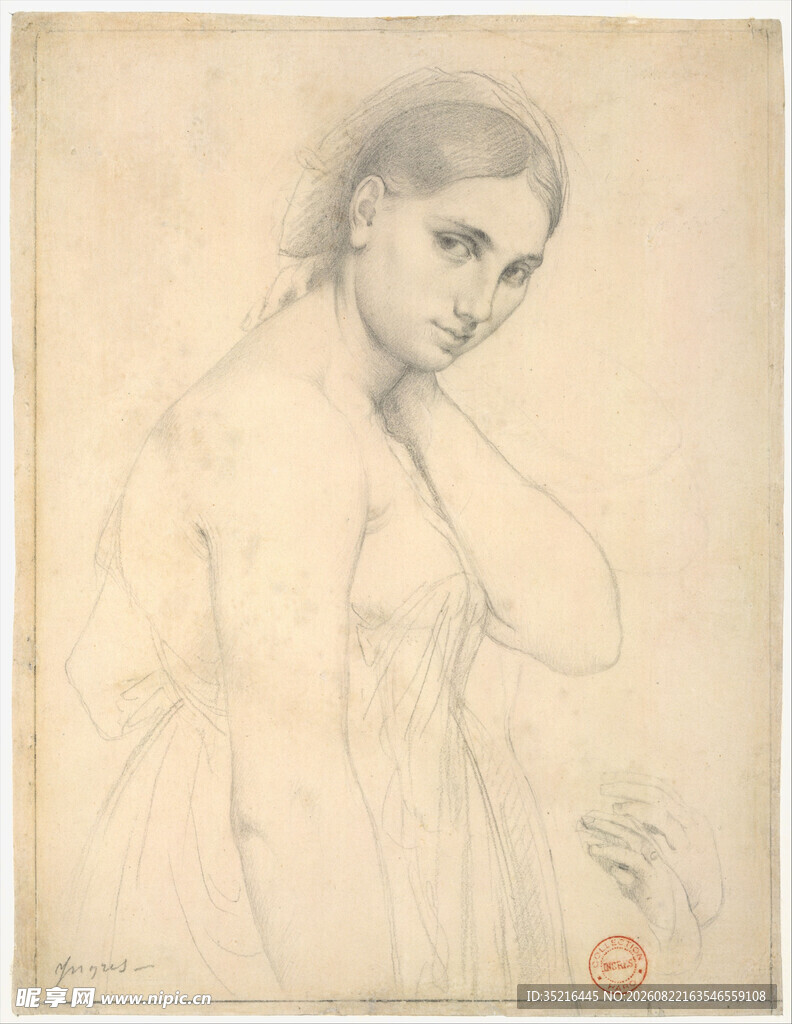 女子素描画像