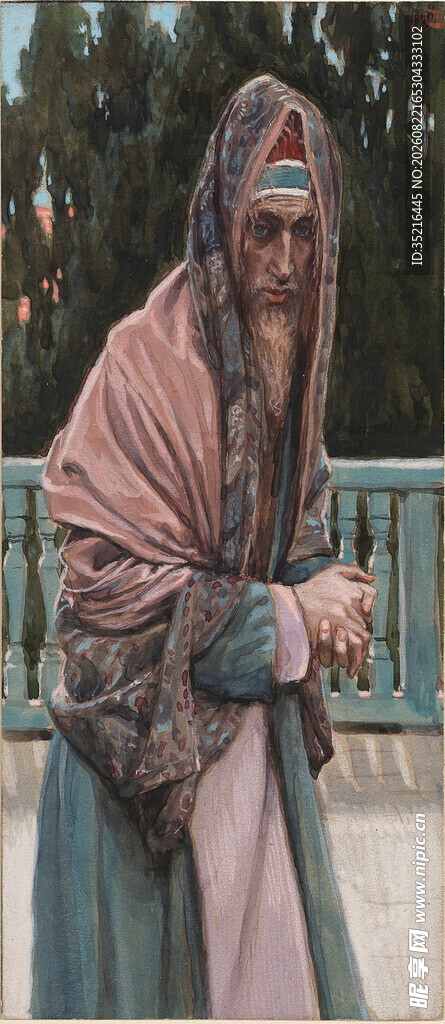 身着长袍的神秘中东男子