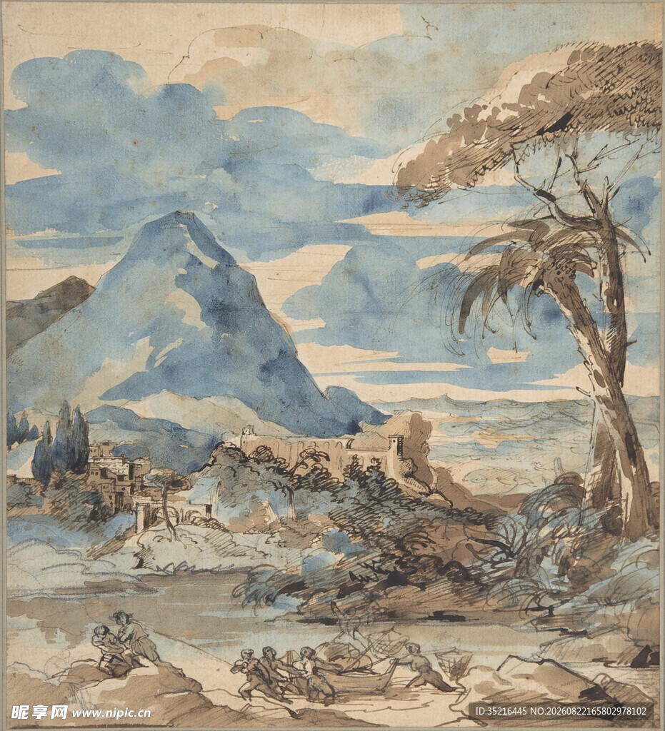 古典山水风景绘画作品