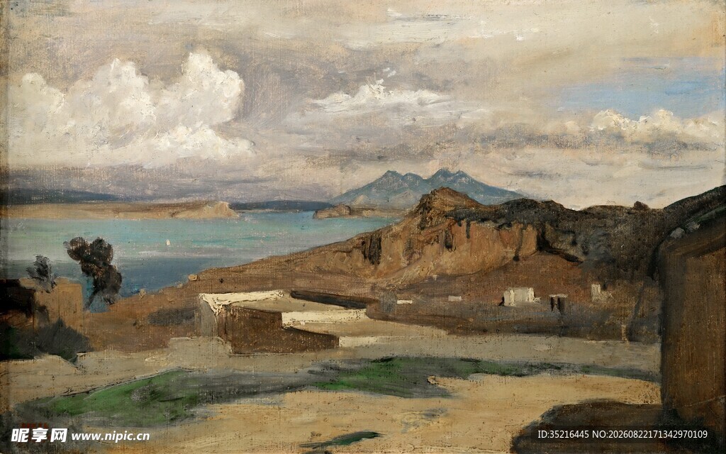 海边风景油画