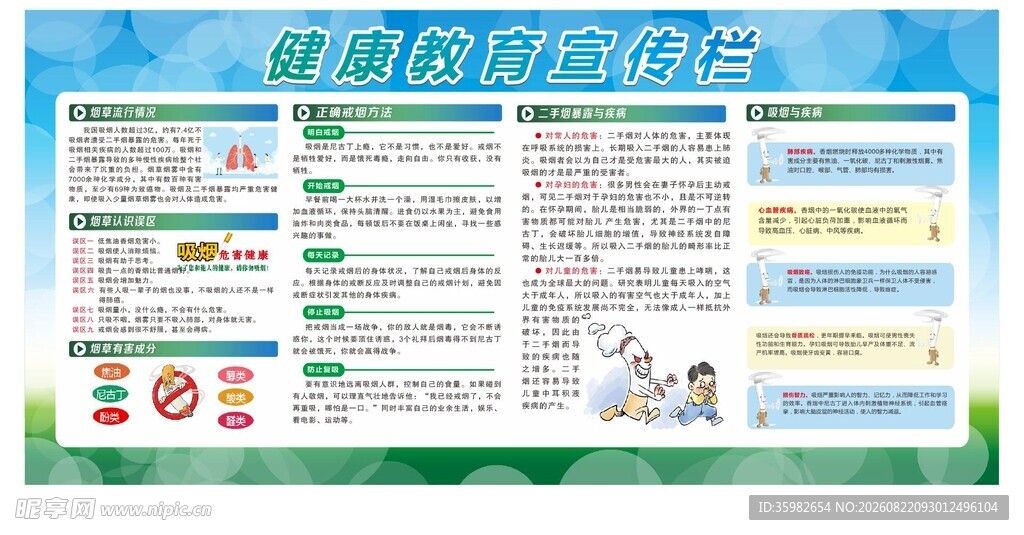 禁止吸烟宣传栏