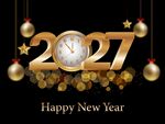 新年时钟海报
