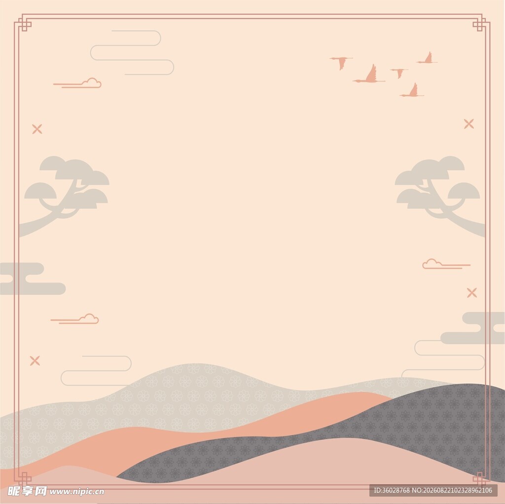 山水简约背景