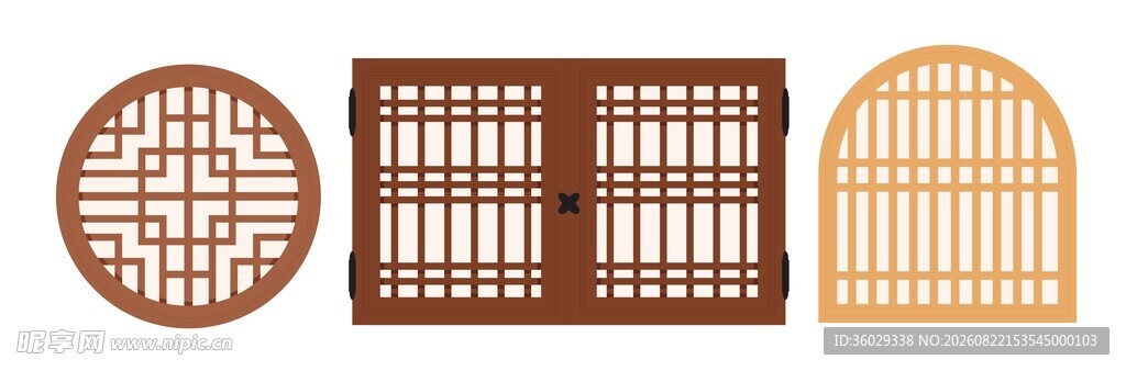 中式花窗素材